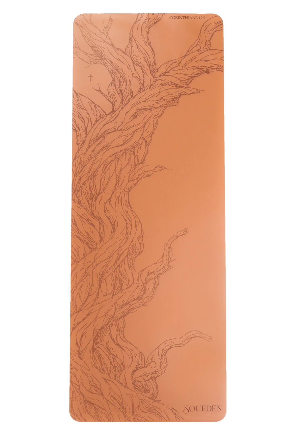 The Rooted in Origin Mat — brown, flat